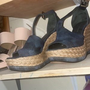 Wedges Jean / leather fairly used